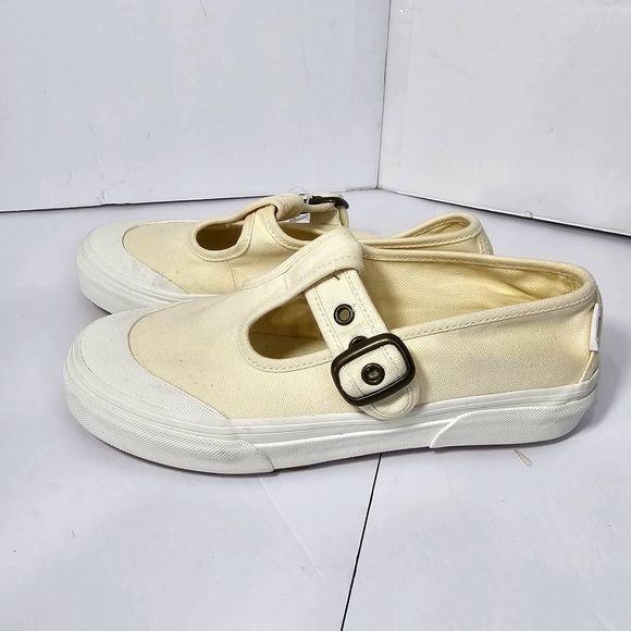Vans Shoes - Vans Off-White Canvas Buckle Sneakers